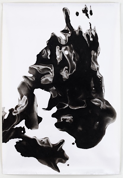 Peter Hock: 2016, Reißkohle auf Papier, 130 x 100 cm

